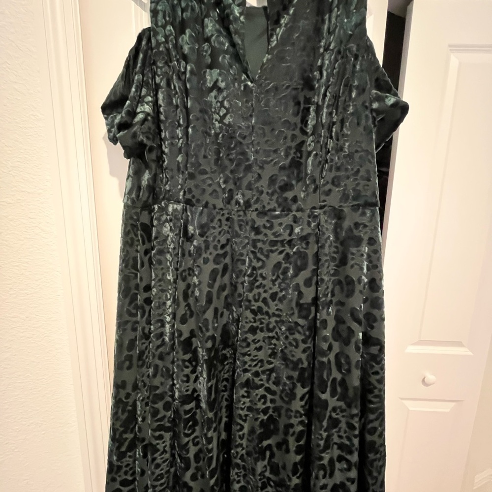 Torrid Dark Green Leopard Dress